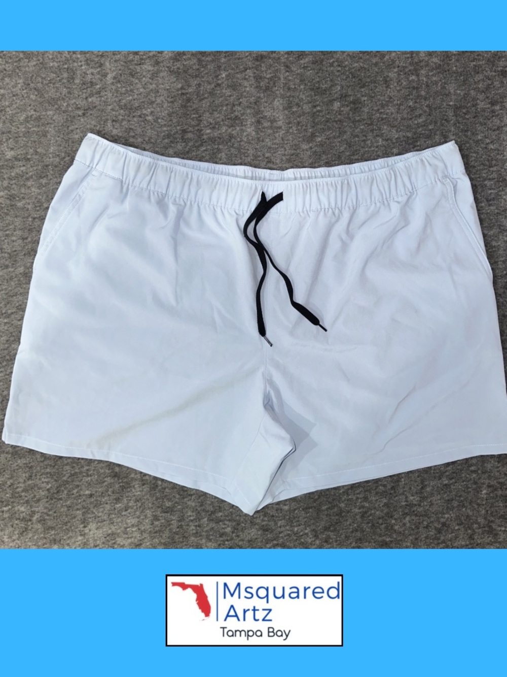 Reel Legends Mens Sky Blue Performance Shorts XL Stretch Fishing Beach Swim
